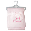Pink - Front - Snuggle Baby - Decke "Little Princess", bestickt
