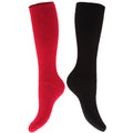 Pink-Schwarz - Back - Damen Thermo-Winter-Socken für Gummistiefel, 2 Paar