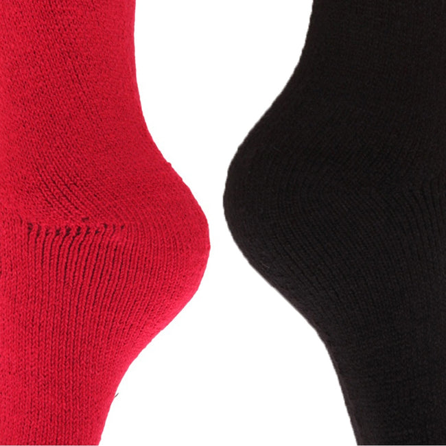 Pink-Schwarz - Side - Damen Thermo-Winter-Socken für Gummistiefel, 2 Paar