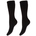 Schwarz - Front - Damen Thermo-Winter-Socken für Gummistiefel, 2 Paar