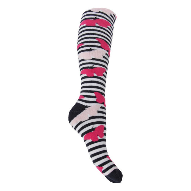 Flamingo-Schmetterlinge - Back - Damen Hyperwarm lange Thermal Gummistiefel Socken (3 Paar)