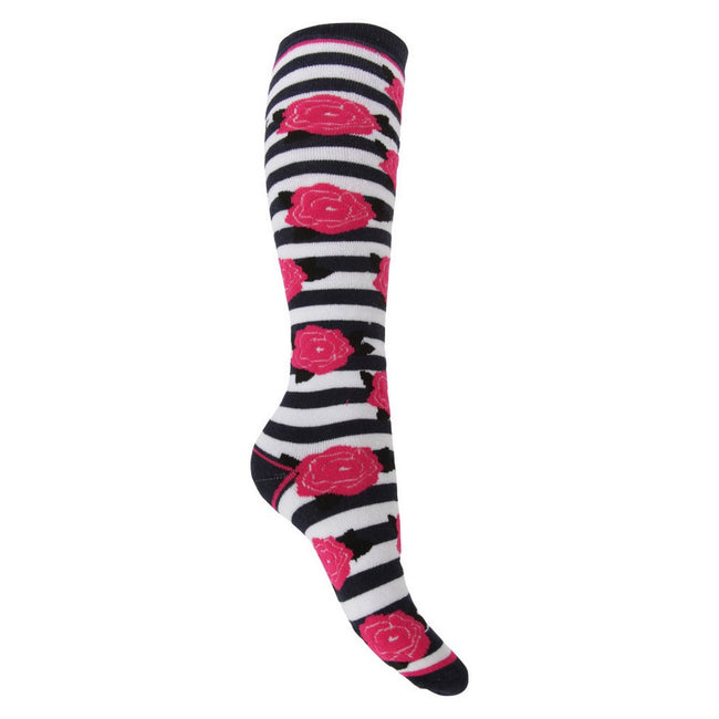 Rose-Daisy-Regenschirm - Back - Damen Hyperwarm lange Thermal Gummistiefel Socken (3 Paar)