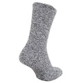 Grau - Front - FLOSO Damen Socken mit Gumminoppensohle, warm