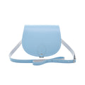 Hellblau - Front - Zatchels Damen Pastell Leder Handtasche, klein, handgefertigt in Großbritannien